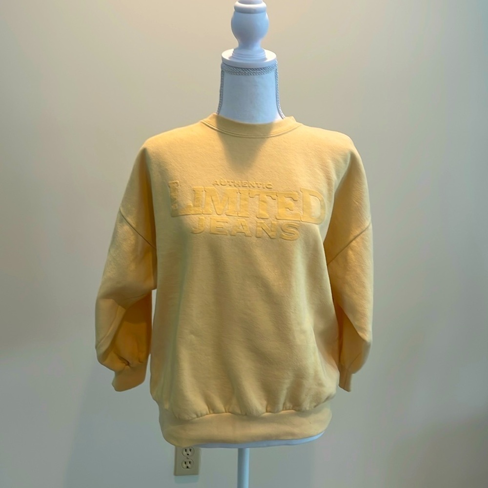 The Limited Pale Yellow Authentic Limited Jeans Pullover. Y2K. Large - Picture 1 of 5